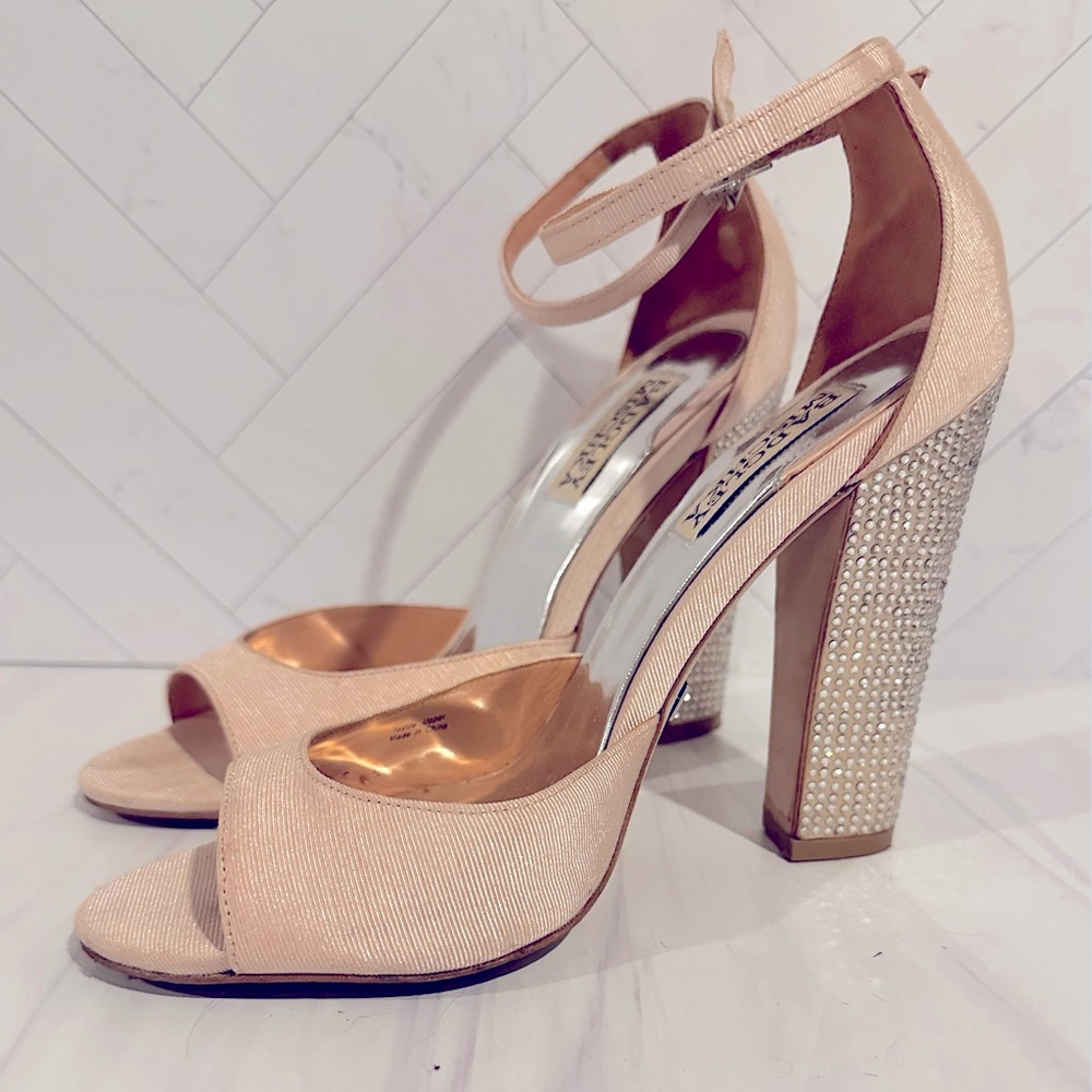 BADGLEY MISCHKA

Badgley Mischka Blush Heels with Sparkling Rhinestones